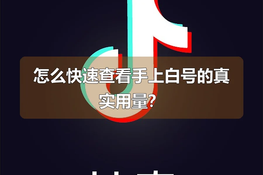 怎么快速查看手上白号的真实用量？